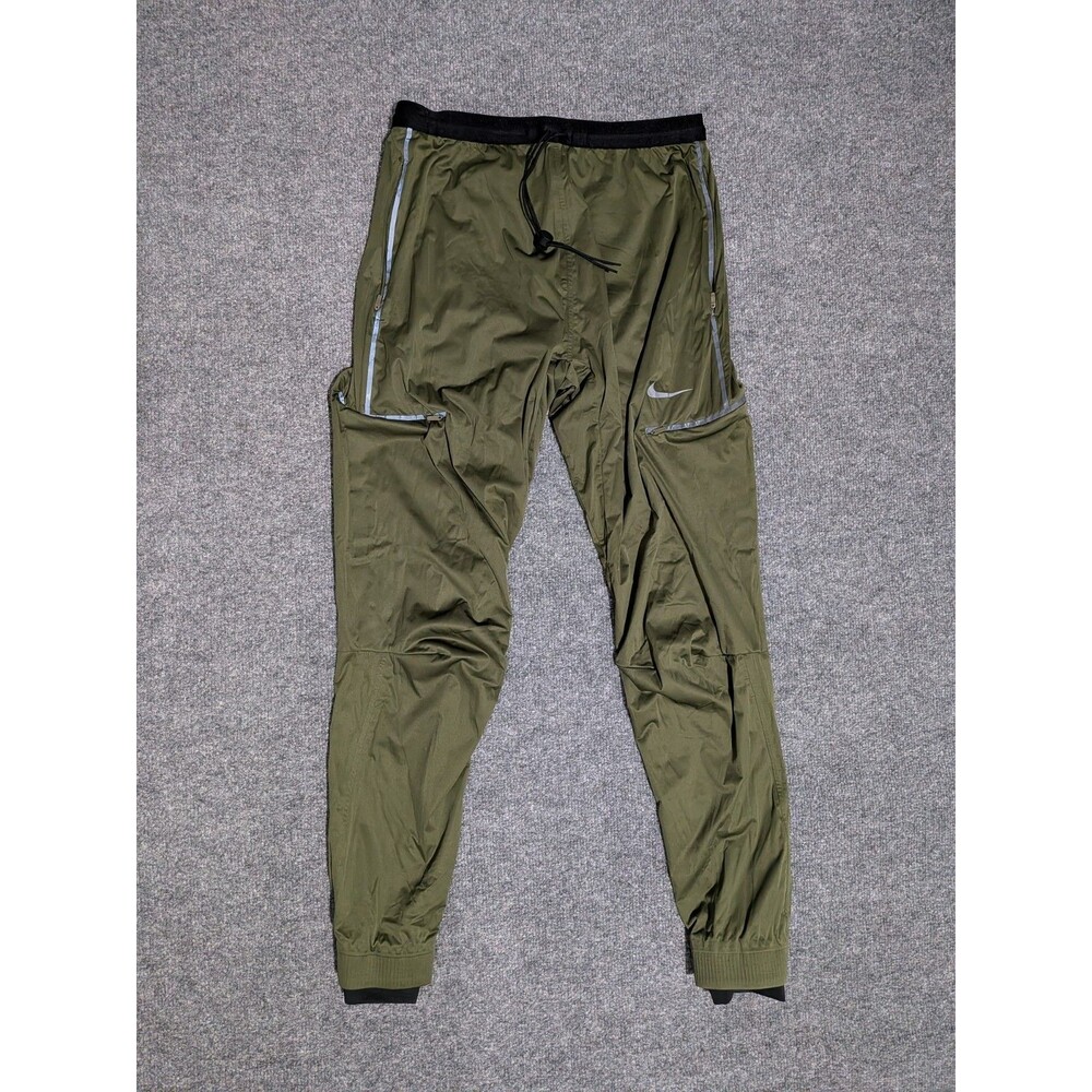 Nike Storm Fit ADV Run Division Weatherproof Pants Mens Small Green